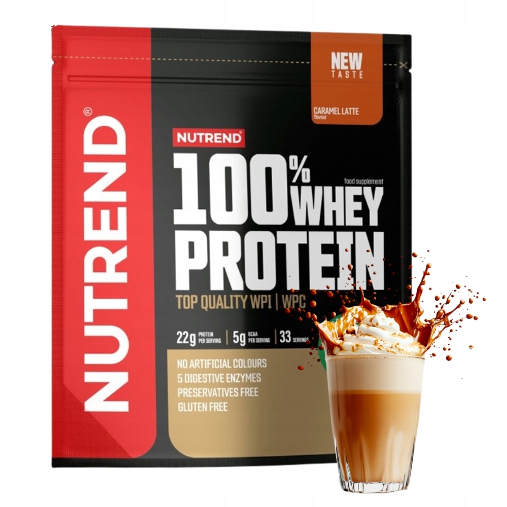 Nutrend 100% Whey Protein Wpc Bílkoviny Regenerace Síla 1000 g Svalová Hmota