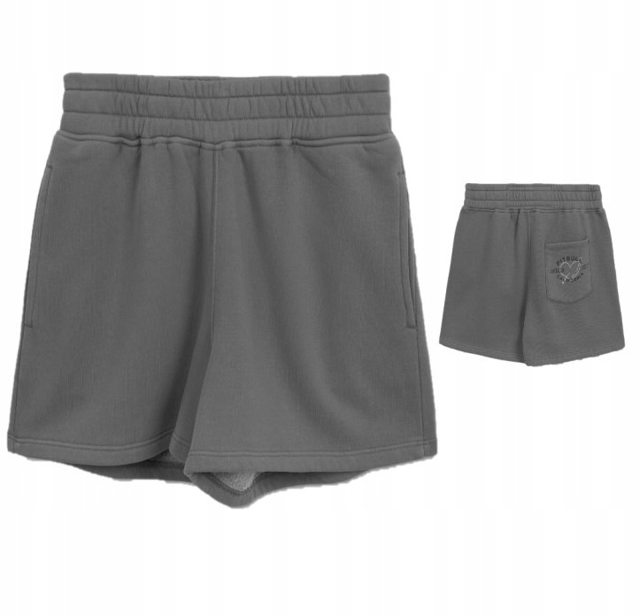 Pitbull West Coast Dámské Teplákové Šortky Washed Manzanita Heart Šedé M/L