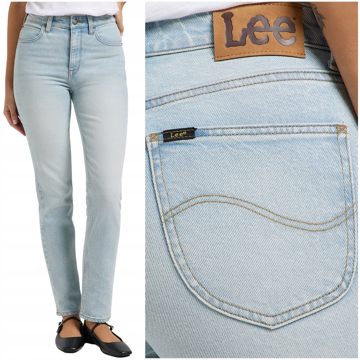 Lee Carol LightRainfall vysoké jednoduché dámské džínové kalhoty 7/8 W26 L33