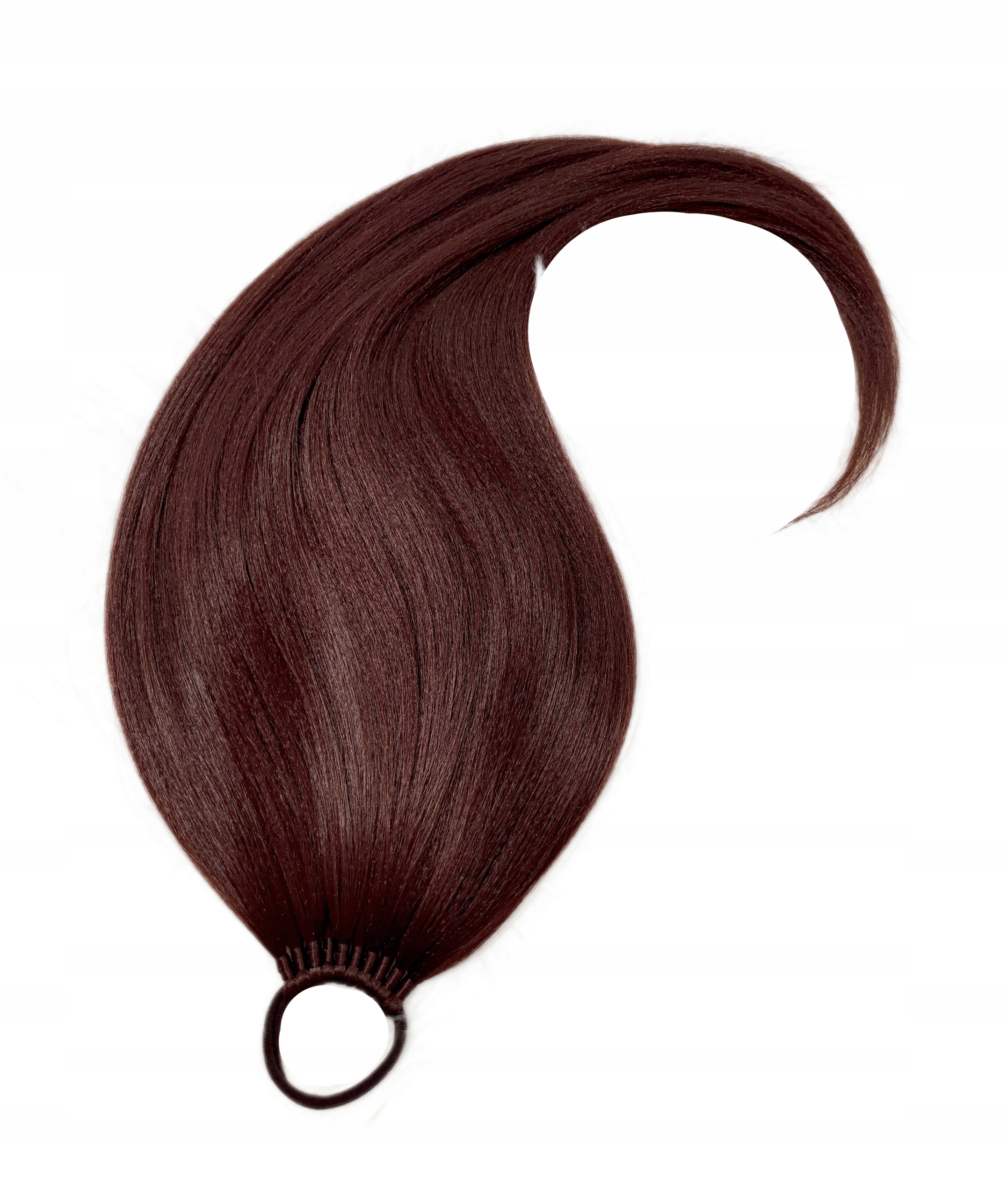 Připínací poník na gumičce, Příčesek, ořechově hnědá, Ořechová Brunetka, 70 cm