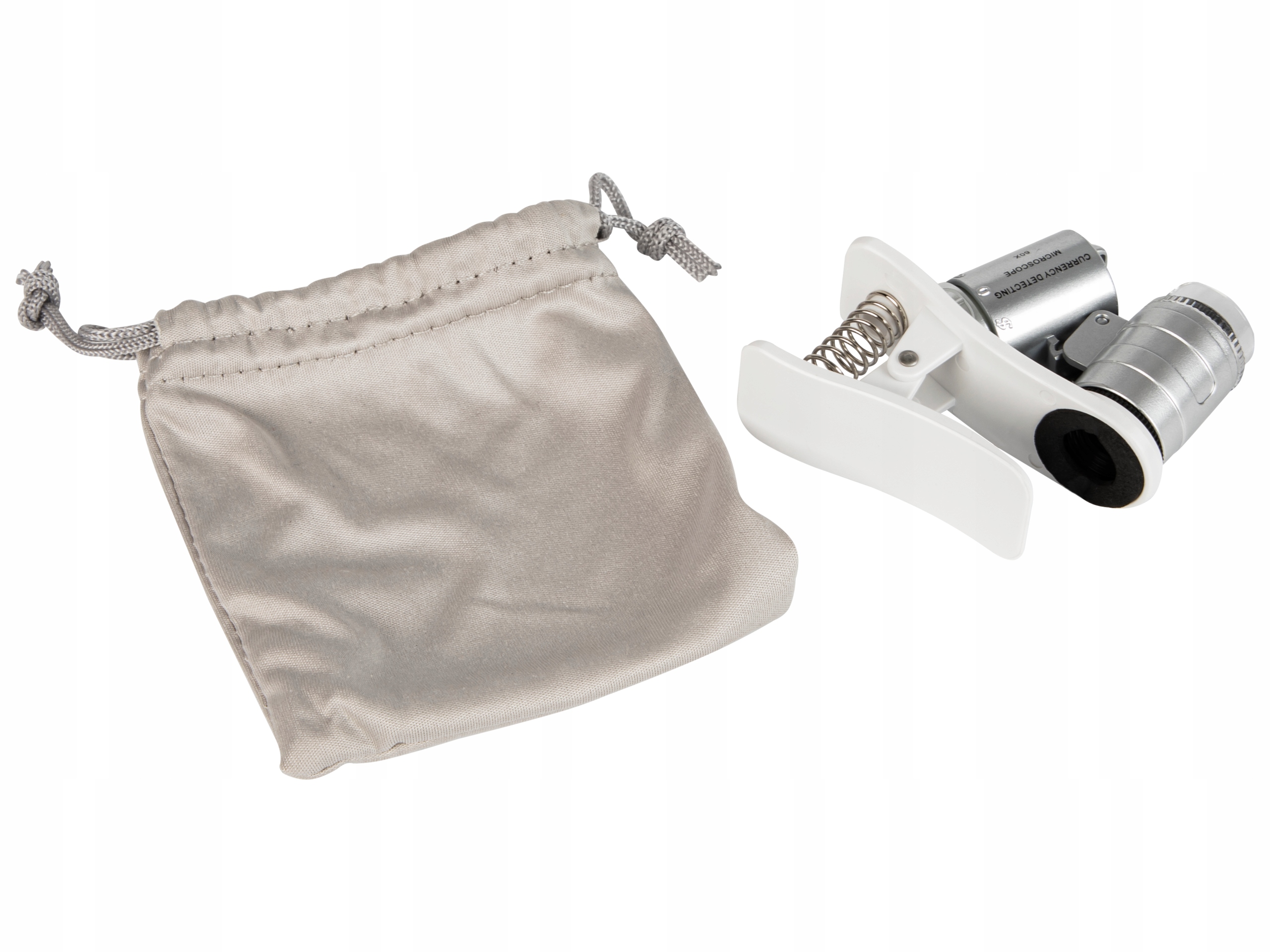 MINI LUPA MIKROSKOP NA TELEFON LAMPKA Z KLIPSEM 60X ZOOM ULTRAFIOLET Kod producenta 53-131#