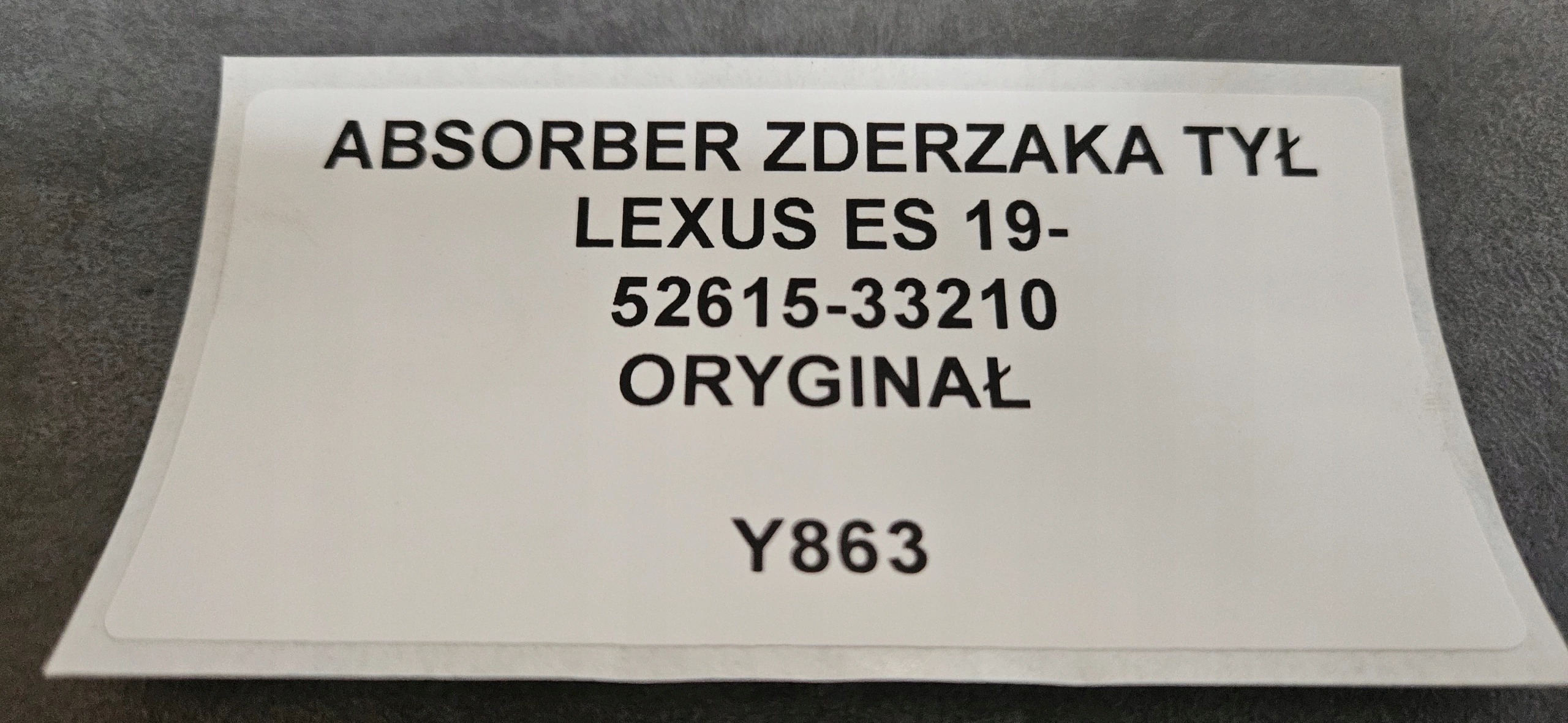 ABSORBER der Stoßstange heck LEXUS ES 19- Original