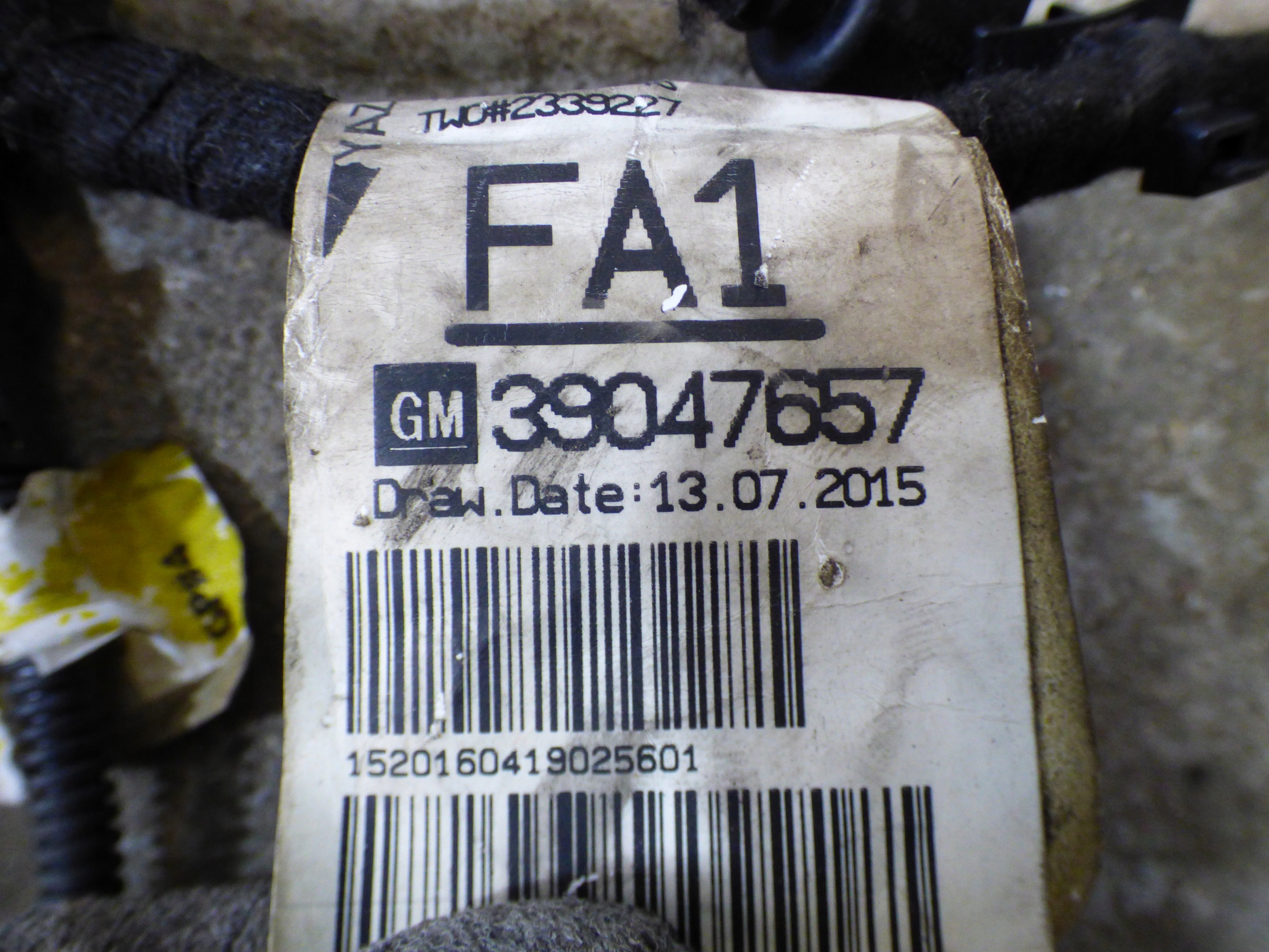 Motorkabelbaum 39047657 FA1 stBDB OPEL ASTRA K V 1.6CDTI