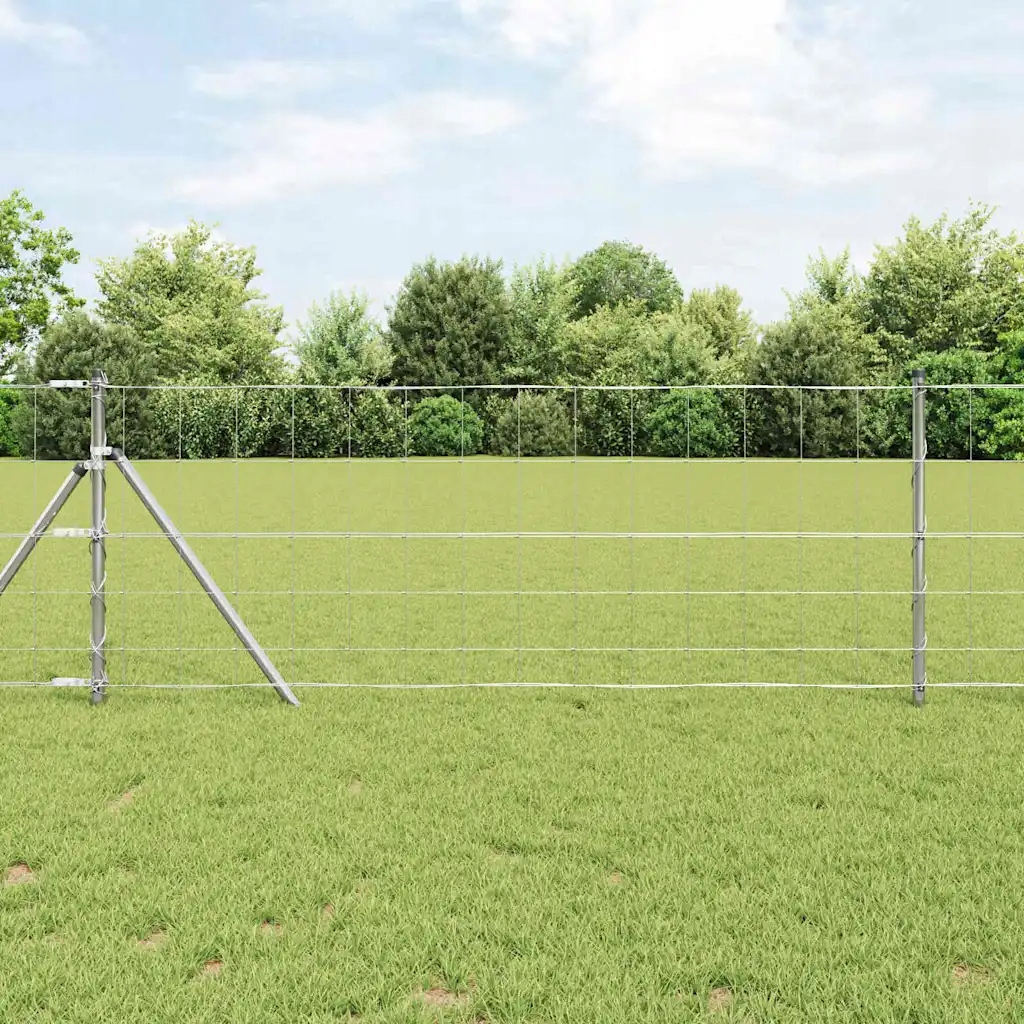 vidaXL Pastevní plot Stříbrná 25 x 0,8 m Pozinkovaná ocel