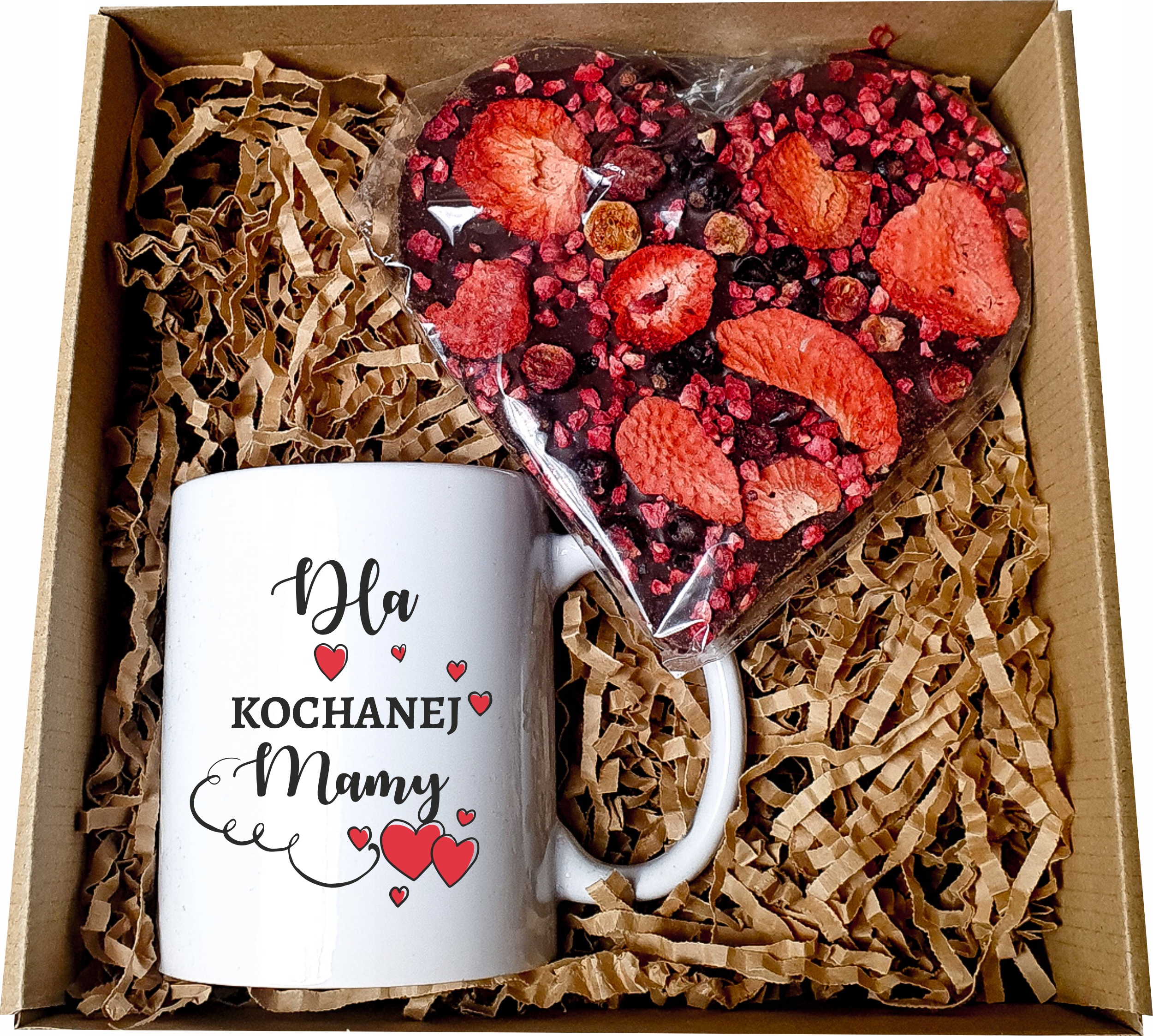 

Na Dzień Mamy Kubek Czekolada Serce Zestaw