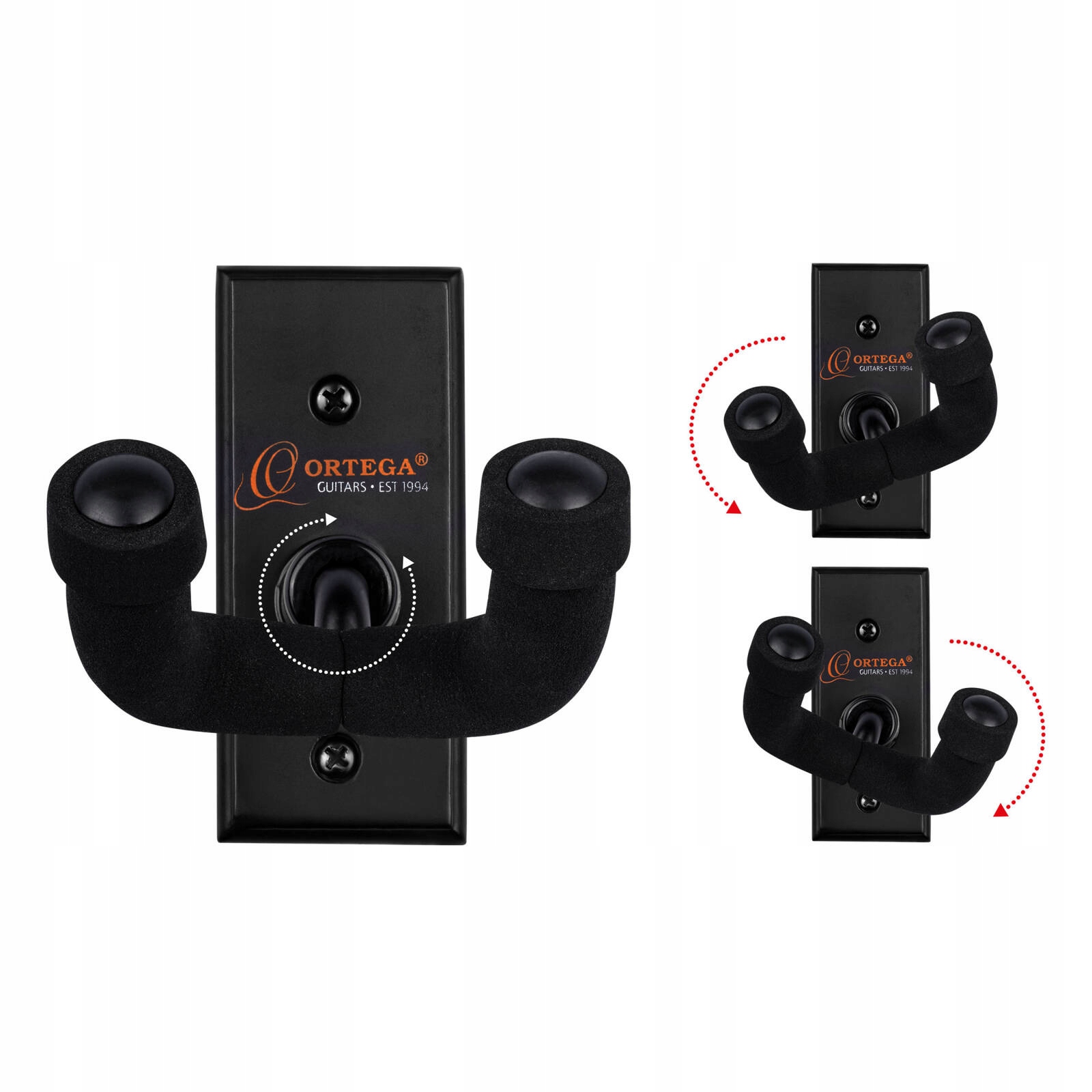 Wieszak gitarowy ścienny Ortega OGH-1 czarny uchwyt ścienny EAN (GTIN) 840553080858