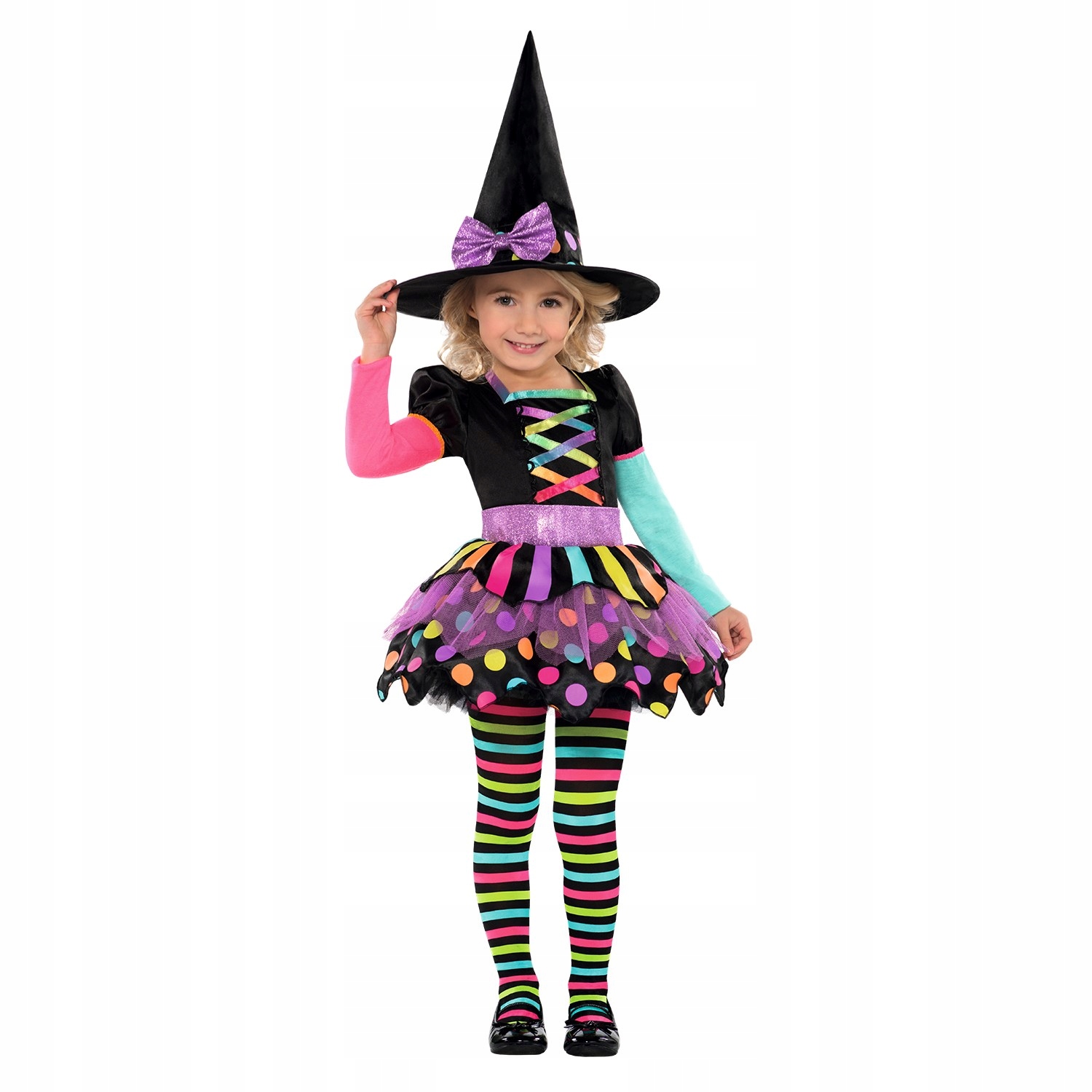 Kostium Strój dziecięcy Czarownica Sukienka Halloween 94 cm 2-3 lata