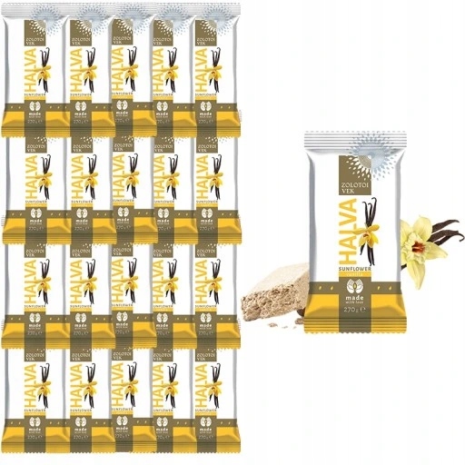 Zestaw 20xChałwa słonecznikowa "Złoty wiek" Waniliowa 270g