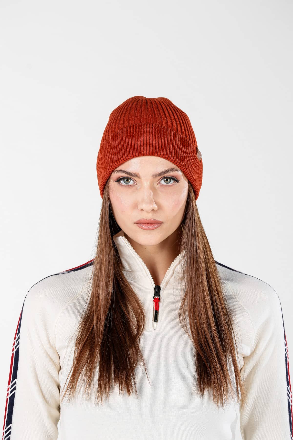 CZAPKA UNISEX Z 100% WEŁNY MERINO 210 g/m² FISHERMAN Brick