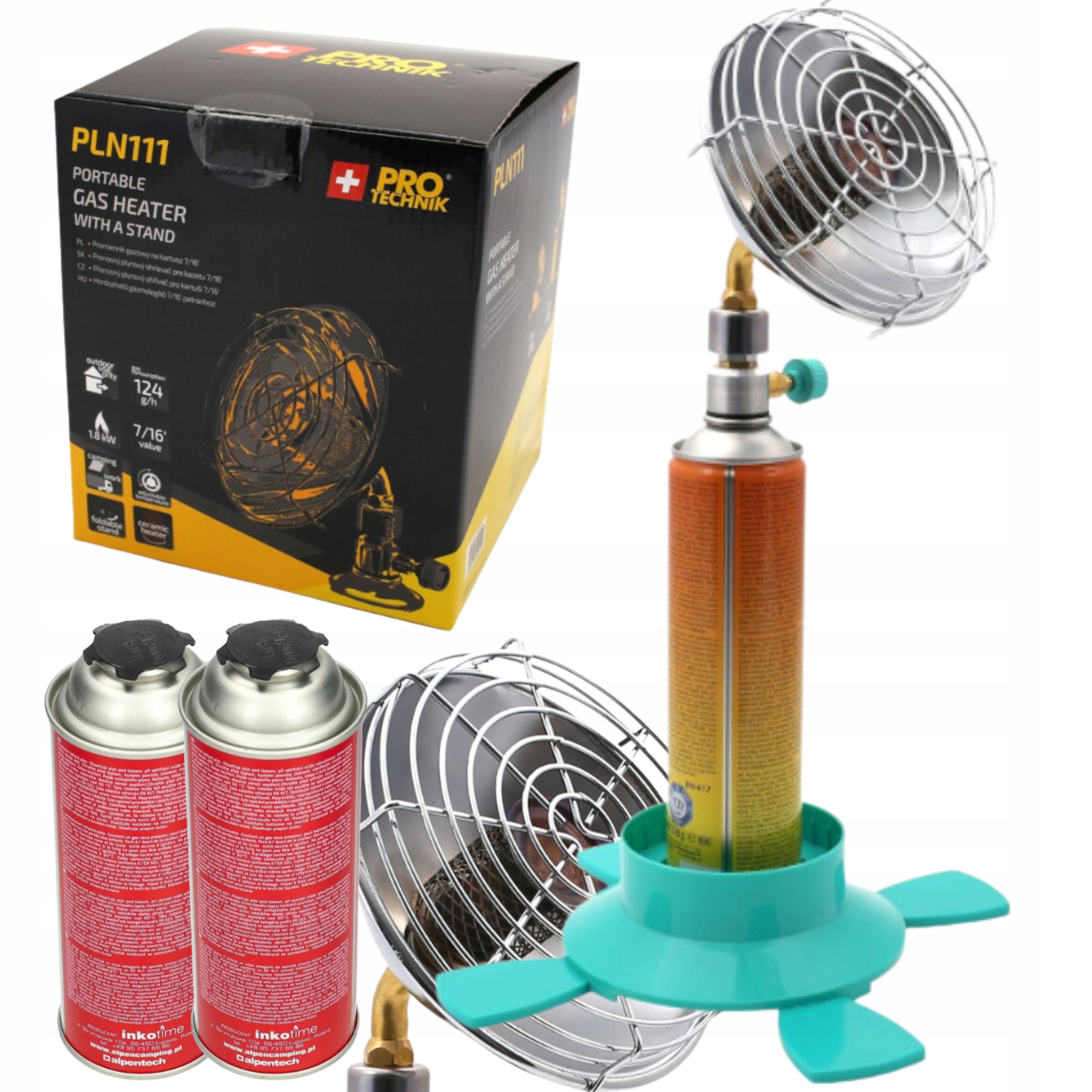 Turistická Plynová Kamna Ohřívač Slunce Na Plyn 7/16 2 Plyny