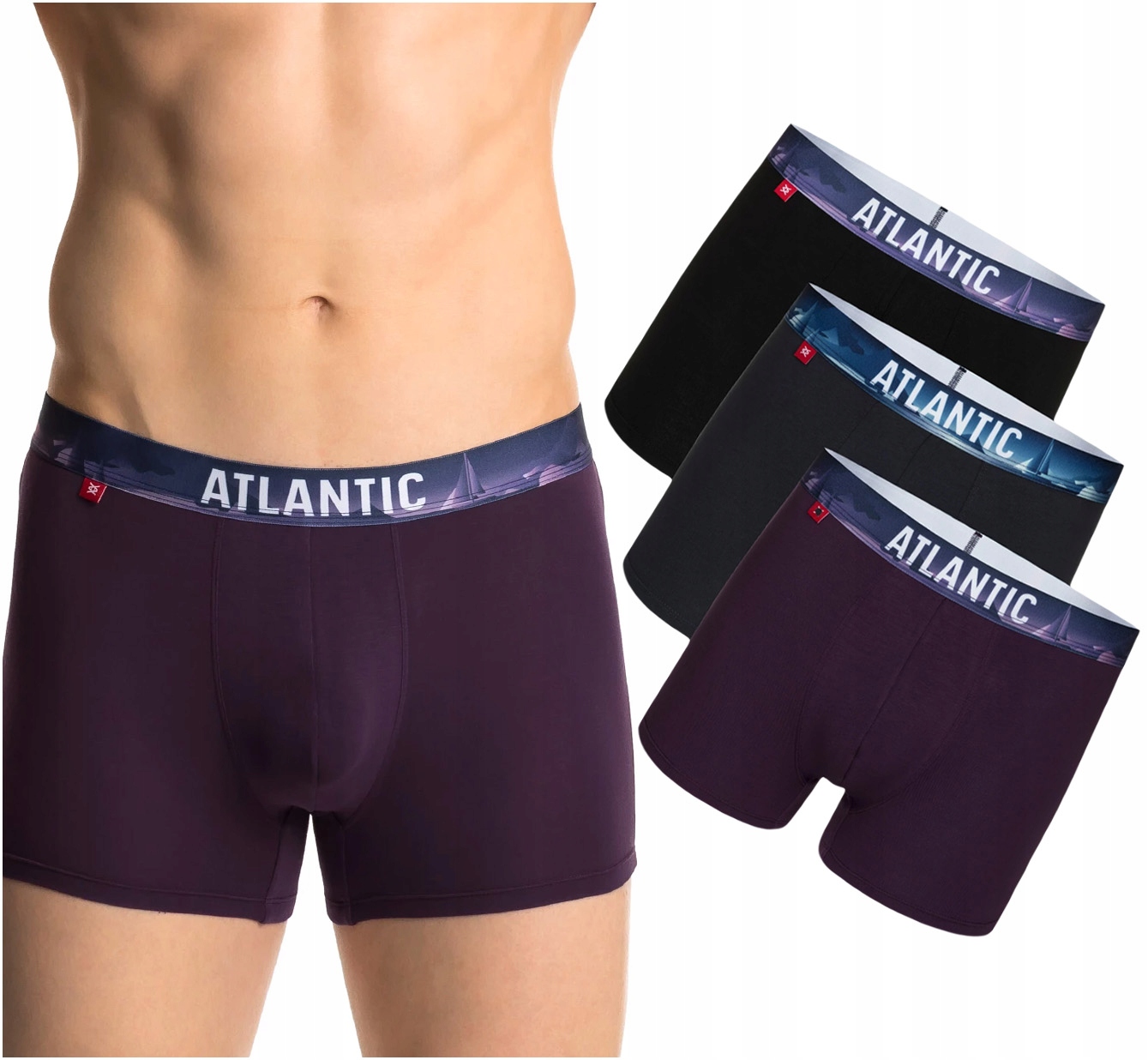 Pánské boxerky 3-PAK šortky Atlantic 3MH-159 XXL
