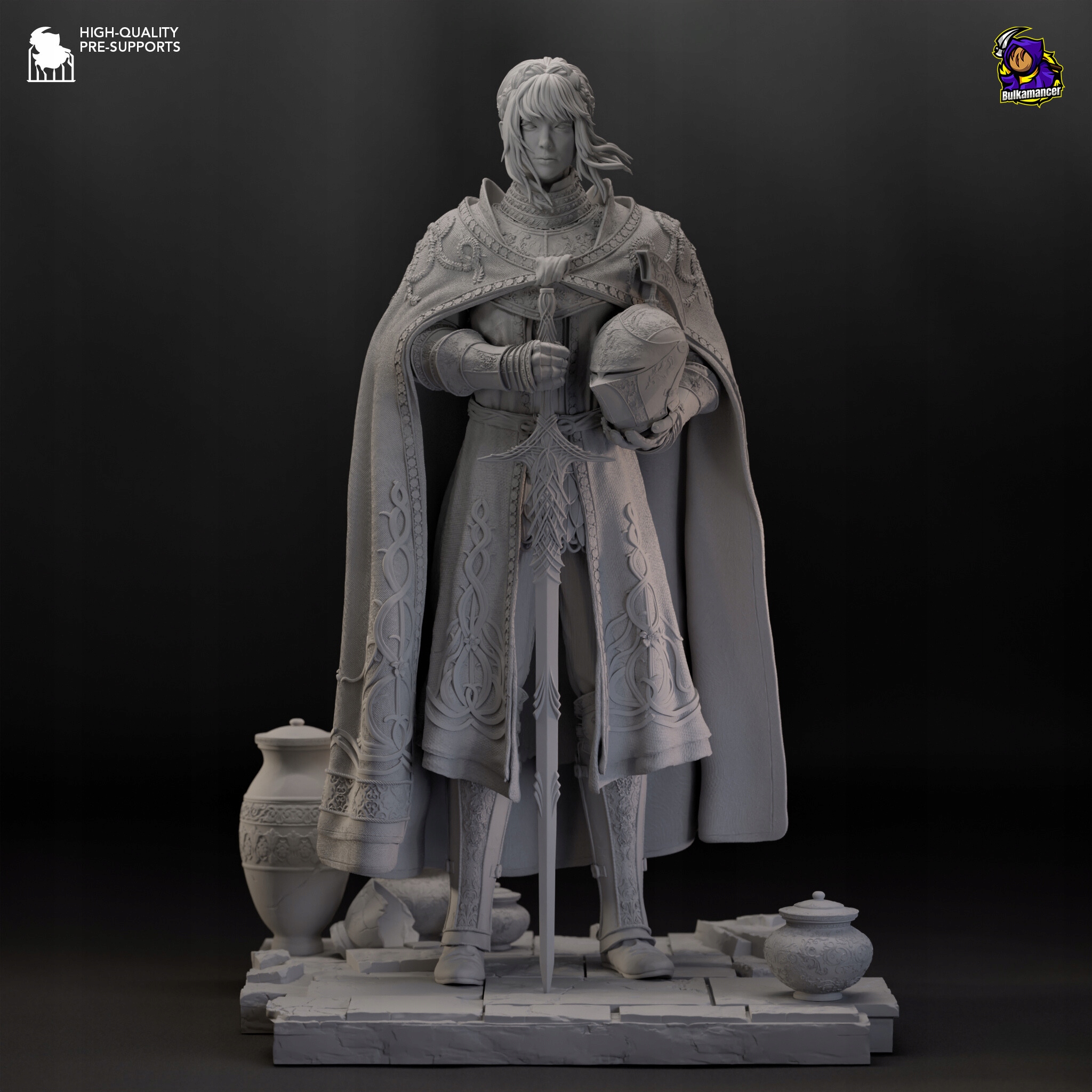 Needle Knight Leda Elden Ring Bulkamancer Sulpts Figurka 3D tisk 12K