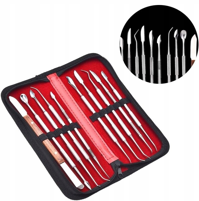 10x NARZĘDZIA GARNCARSKIE DO RZEŹBIENIA PRAC RZEŹBIARSKICH Marka inna