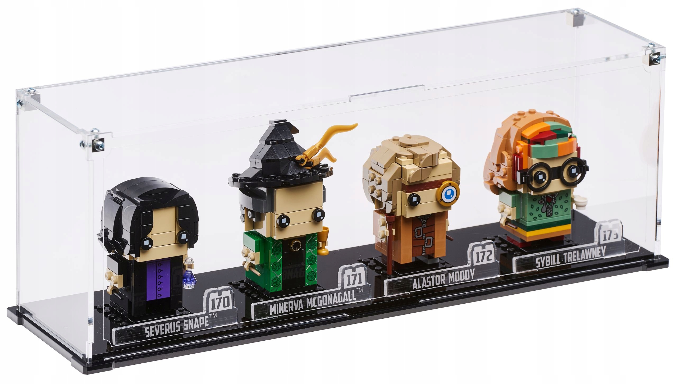Vitrína Blacked Brick pro 4x Lego BrickHeadz Star Wars Harry Potter