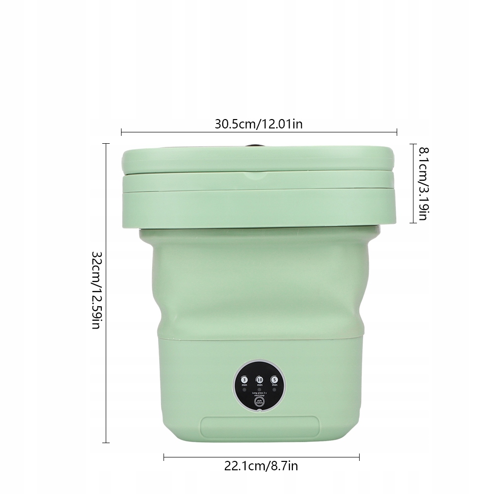 PRZENOŚNA PRALKA TURBINA 11L TURYSTYCZNA STERYLIZACJA NIEBIESKIM ŚWIATŁEM Sposób załadunku od góry