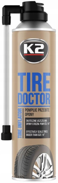 

K2 Tire Doctor pompuje przebite opony >14cali