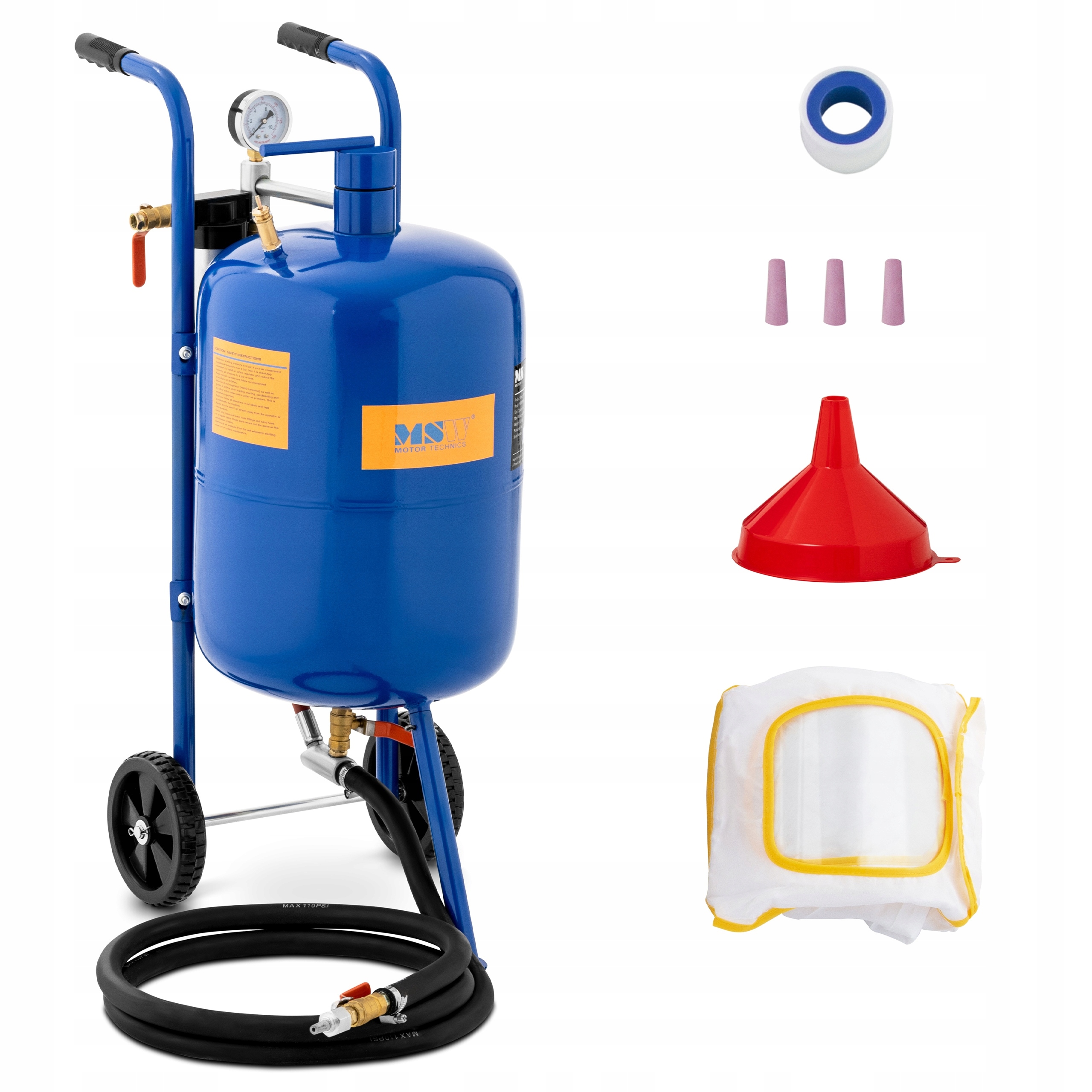 Mobilná sifónová pieskovačka s reguláciou tlaku 60-125 psi 40 l