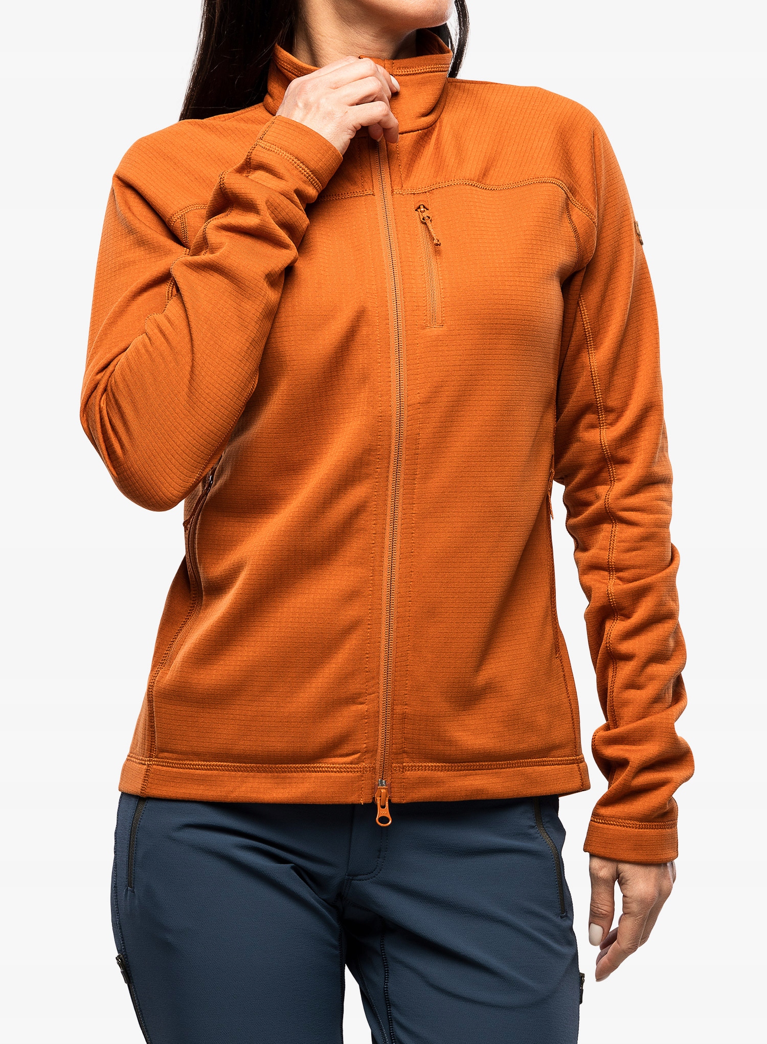 Rozepínací mikina Fjallraven Abisko Lite Fleece Jacket terracotta Xs