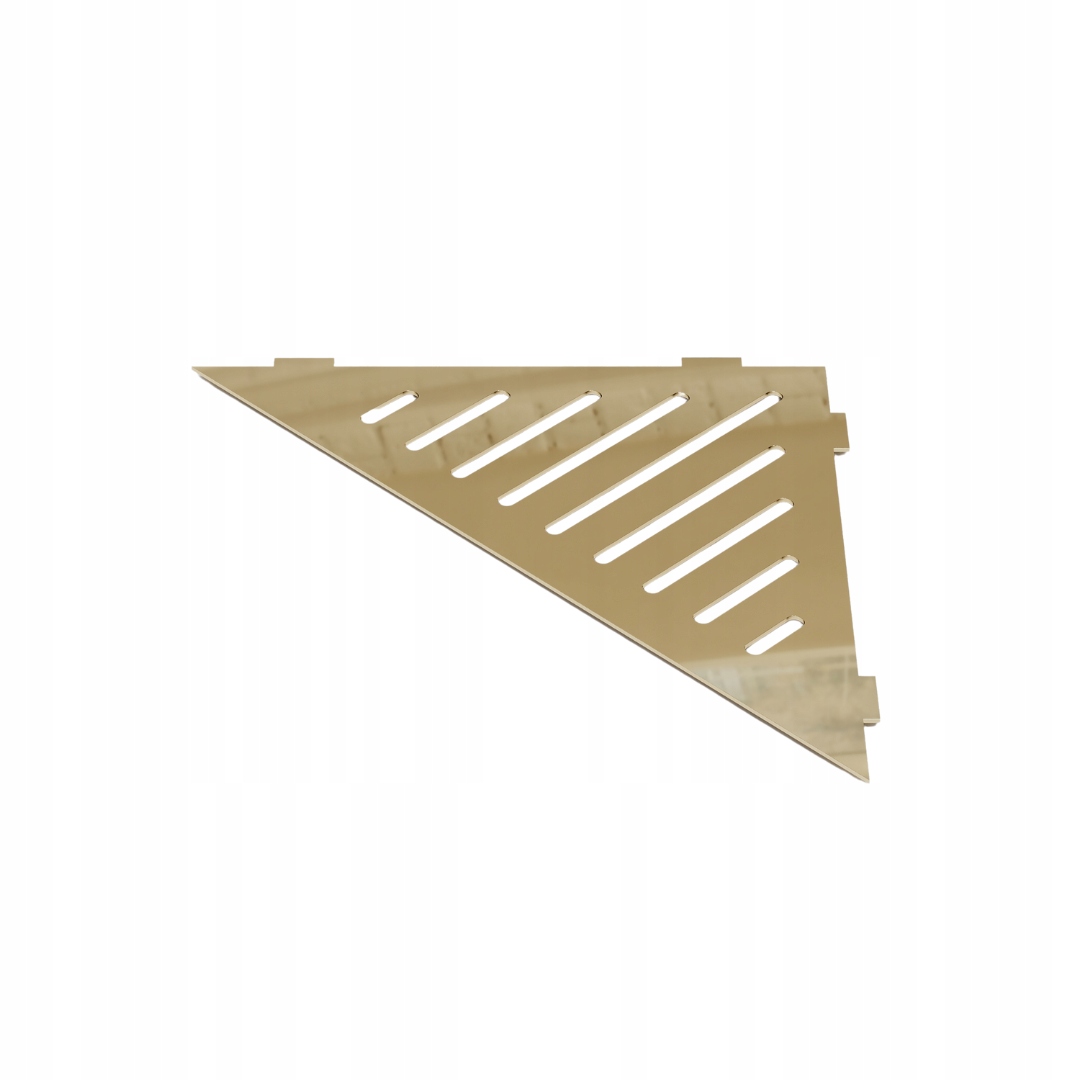 Rohová Sprchová Polička Trojúhelník Zlatý Lesk Z Nerezové Oceli