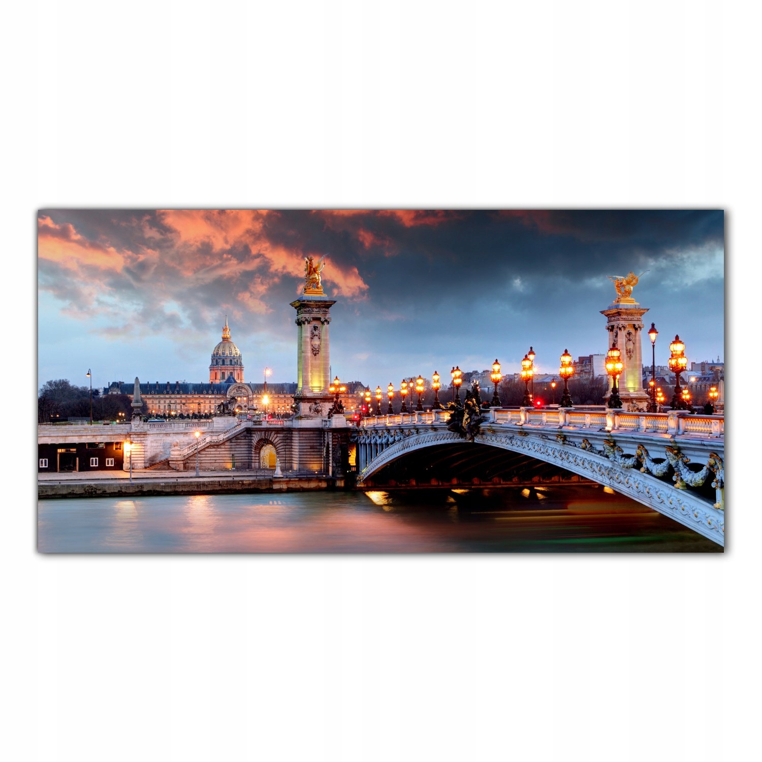 

Hartowany Obraz Szklany Most Zachód Słońca 120x60