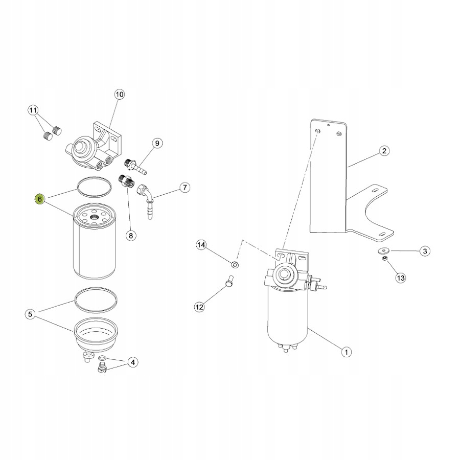 Filtr paliwa R90P Racor Numer katalogowy części R90P