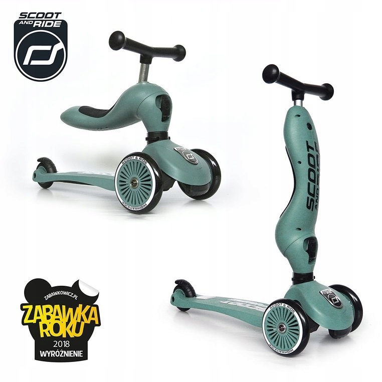 SCOOTANDRIDE HIGHWAYKICK 2W1 HULAJNOGA FORREST + GRATIS Marka Scoot and Ride