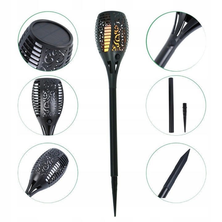 

Lampa Solarna Ogrodowa Wbijana Led 52CM
