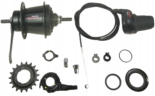 Piasta Shimano Nexus 7 S SG-C3001-7C Czarna Cały Zestaw