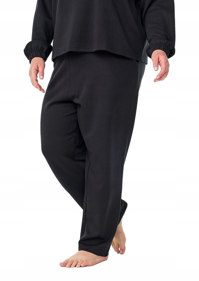 Plus Size Zizzi Černé Volné Tepláky 055K 48