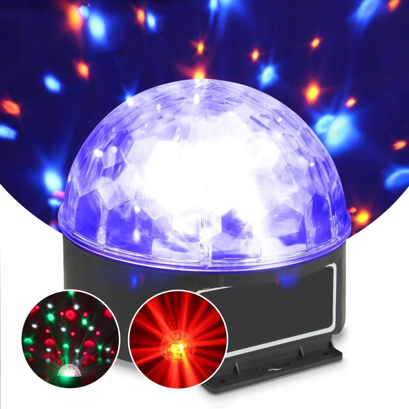 Półkula Led Dj Ball 6x1W Led Rgbaw&p auto& aktywacja dźwiękiem