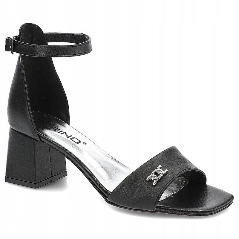 

Czarne Sandały Karino Skórzane Buty