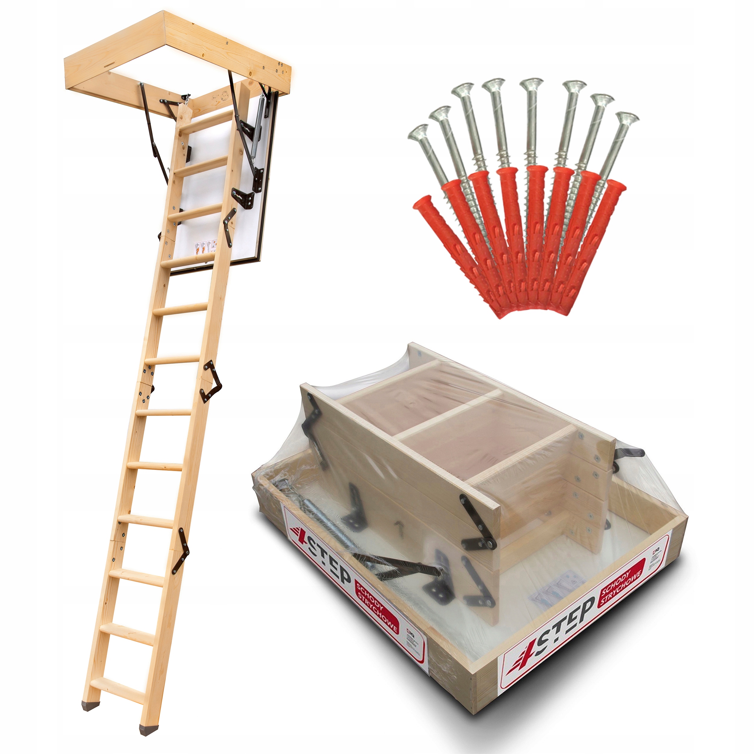 Půdní schody 4STEP Greenline 90x55 35 mm 1,05 W/m2K Výlez Šrouby Bonus