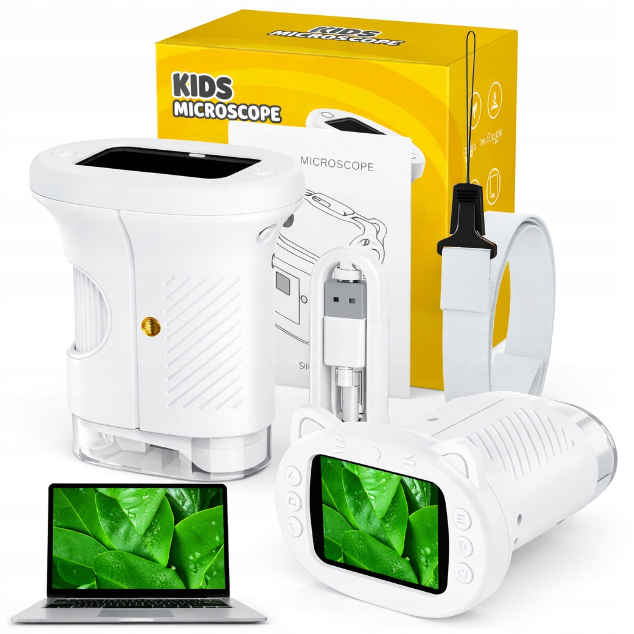 Kieszonkowy Mikroskop Cyfrowy Zestaw Aparat Kamera Led Powiększenie 1000x