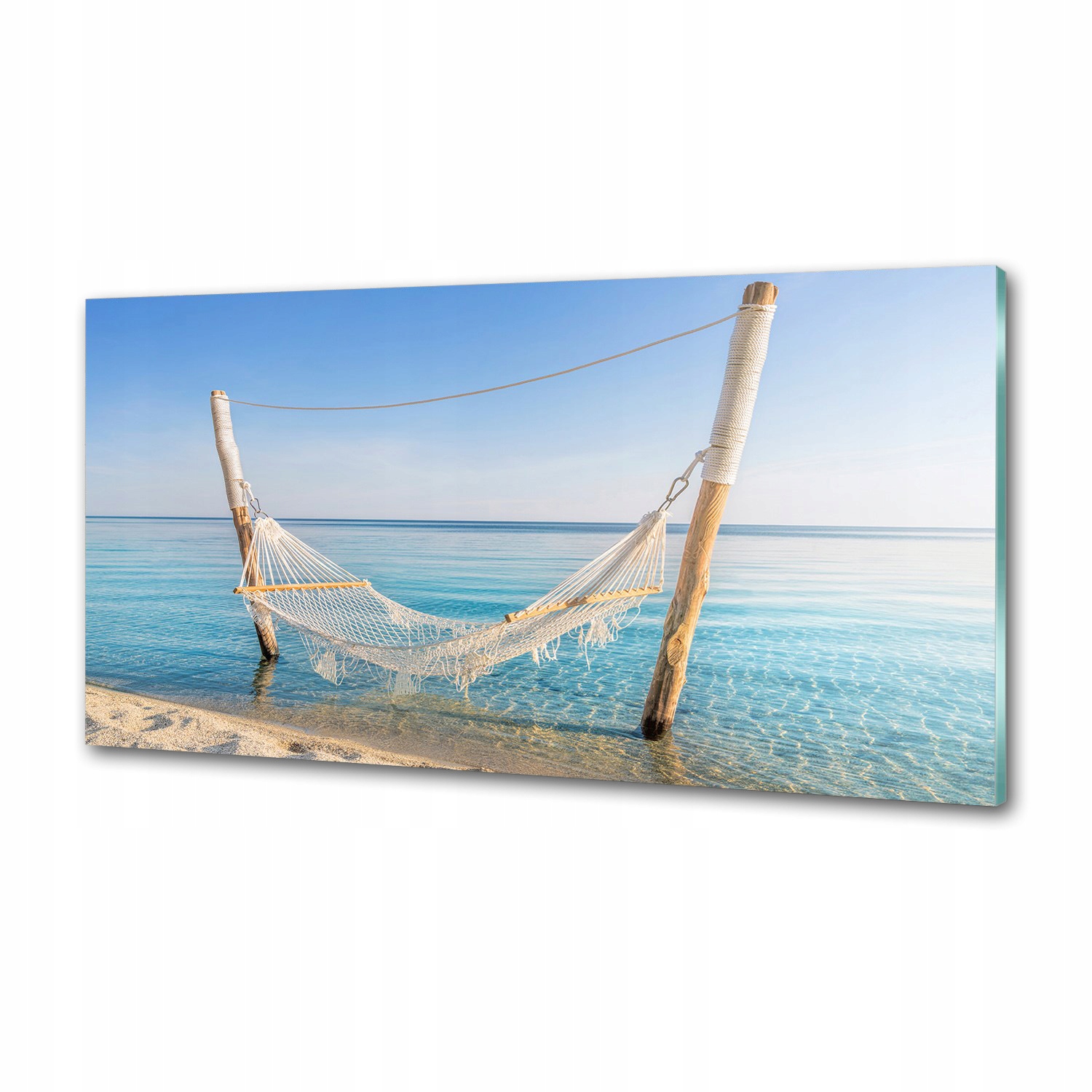 Panel do kuchyne Hojdacia sieť pri mori 100 x 50 cm Lepidlo