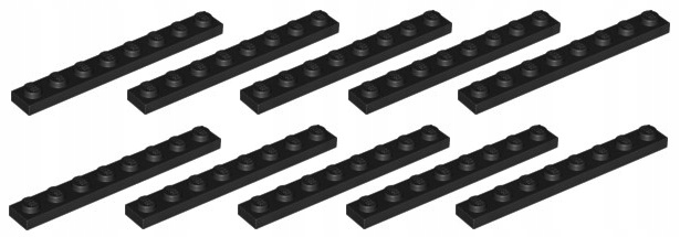 

Lego płytka 1x8 czarna 10 szt. 3460 Nowa