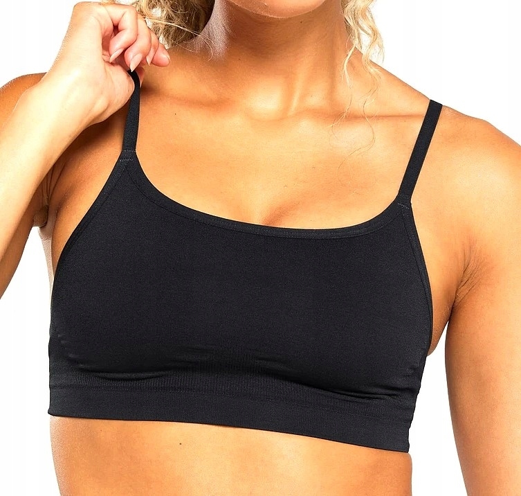 GYMSHARK STANIK SPORTOWY NA RAMIĄCZKACH CZARNY S 1A2E2_C*