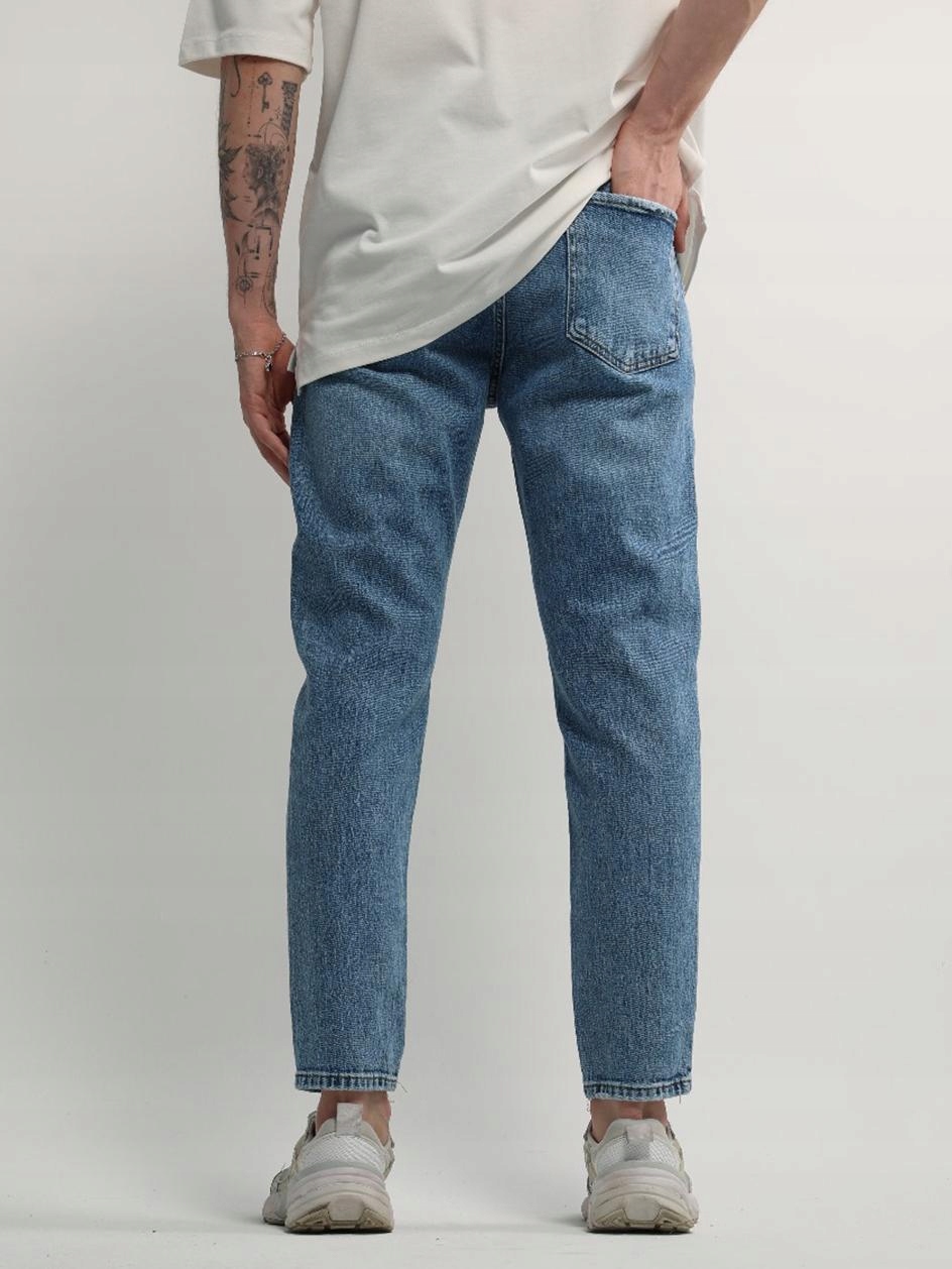 Pánské džínové kalhoty s poškozením Světle modré i8 Denim Orange 33