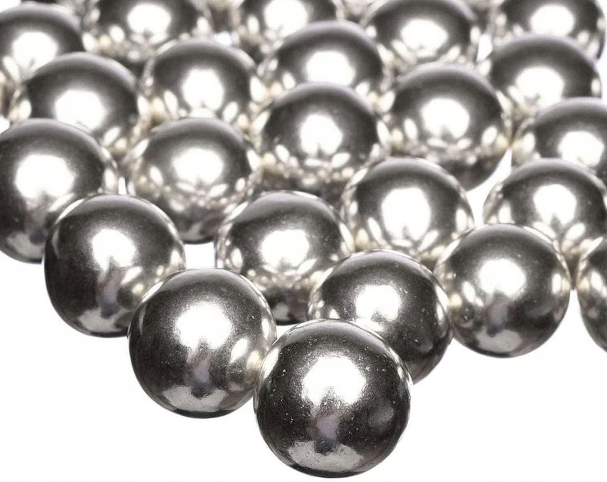 Czekoladowe Srebrne Kule Dekorowanie Tortu Chrupiące 16mm Opakowanie 300g
