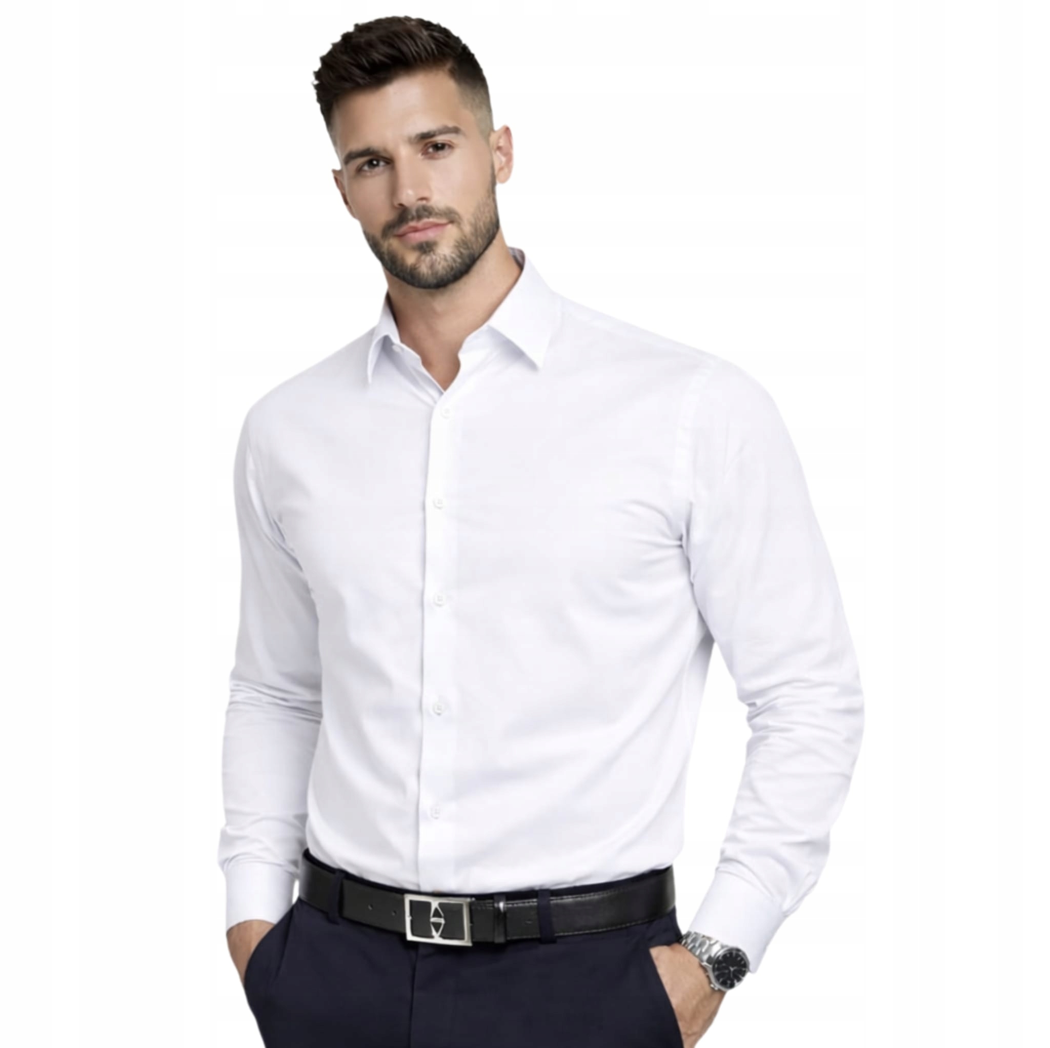 Pánská košile Regular Bílá Lavier – elegantní bavlněná vel. S