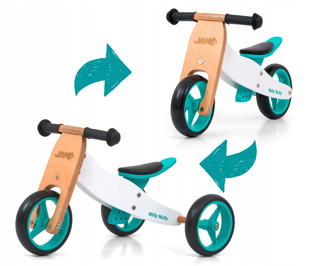 Milly Mally Pojazd Jake 2w1 Classic Mint