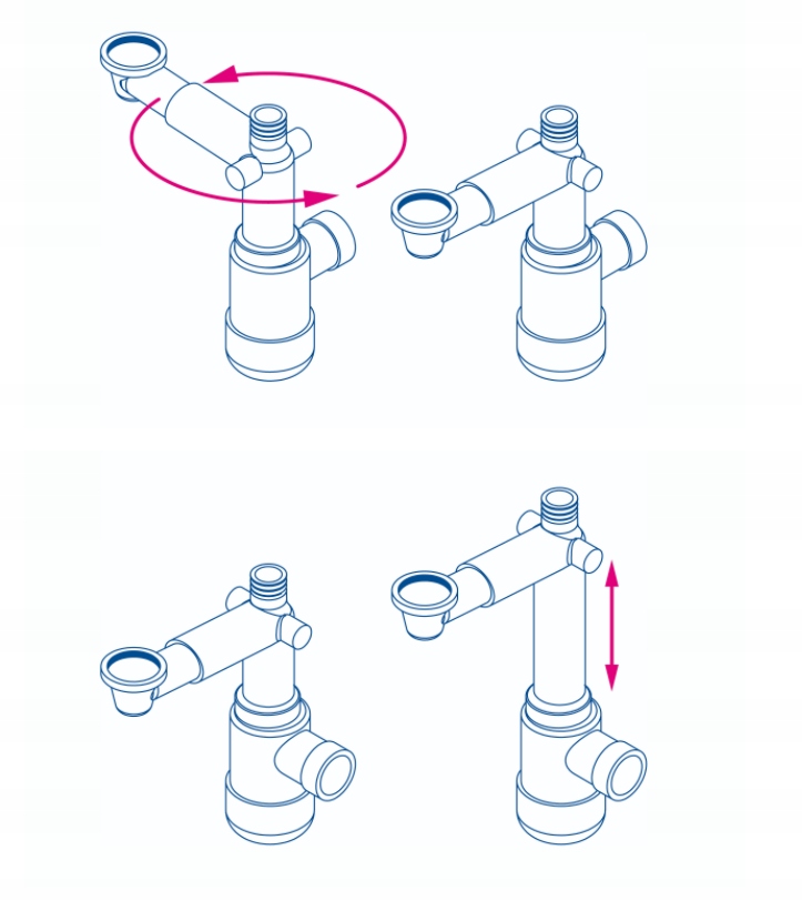 SYFON TELESKOPOWY SPACE SAVER NISKI BIAŁY DEANTE Marka Deante