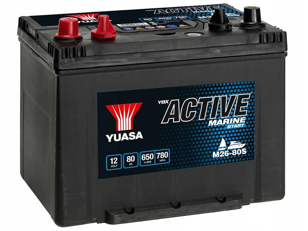 AKUMULATOR YUASA MARINE 80Ah 650A KAMPER JACHT
