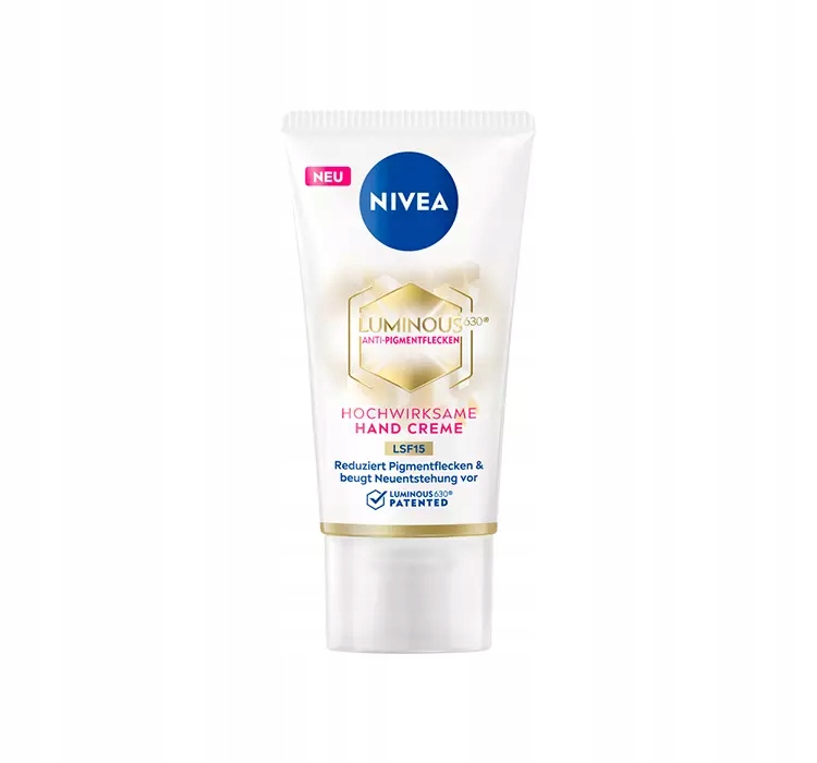 NIVEA CELLULAR LUMINOUS 630 KREM DO RĄK SPF 15 Stan opakowania oryginalne