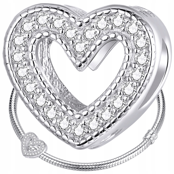 

Charms Serce koralik zawieszka srebro pr 925