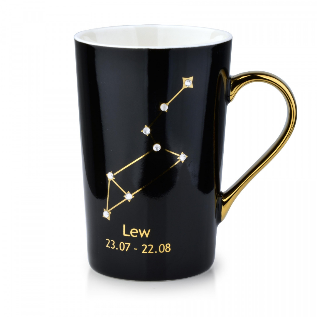 

Kubek do herbaty kawy znak zodiaku czarny lew