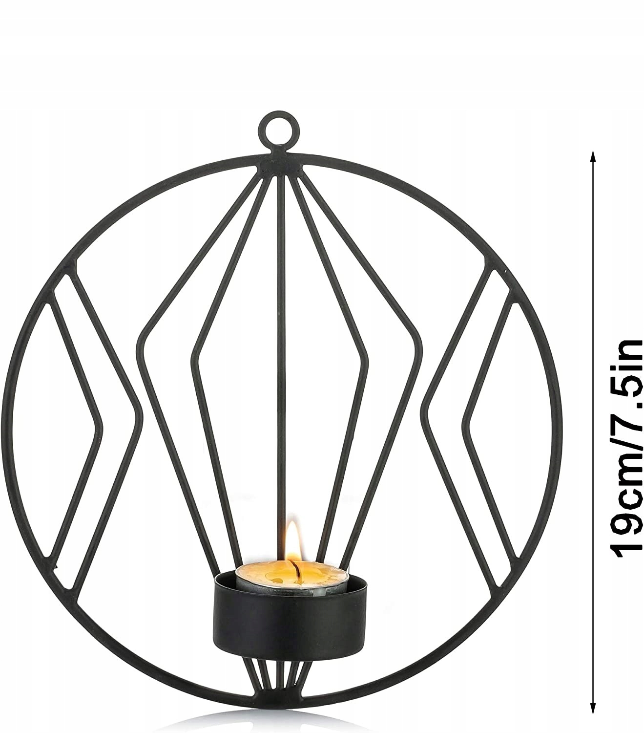ŚWIECZNIKI ŚCIENNE ZESTAW METALOWE NA ŚCIANĘ LOFT Wysokość produktu 19 cm
