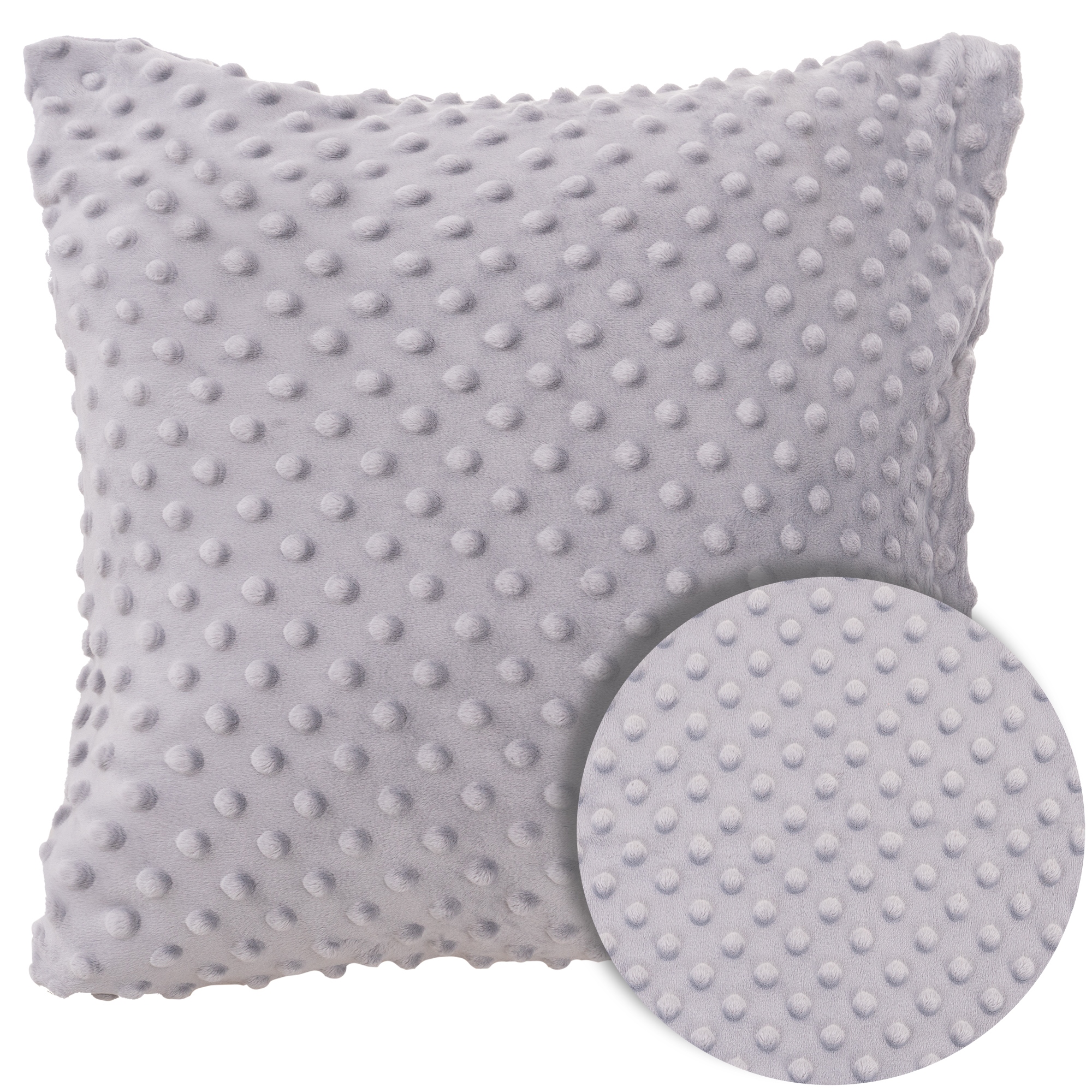 

Poszewka Na Poduszkę Jaśka 40X40 Szary Minky Plusz