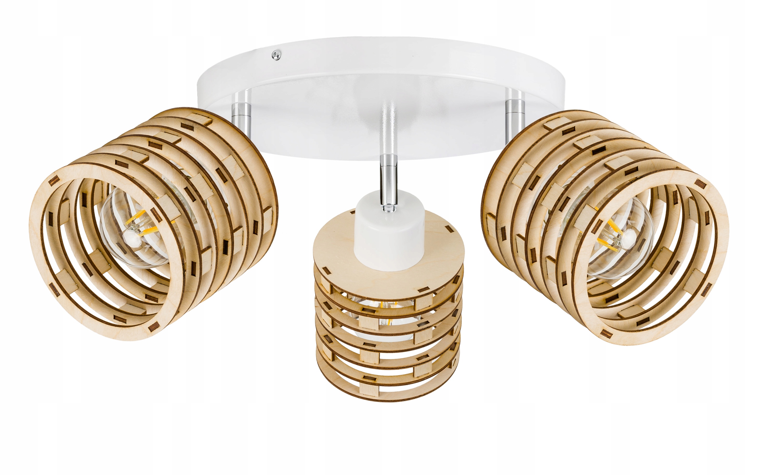 

Lampa Plafon żyrandol ruch sufit Sprężyna Drewno 3