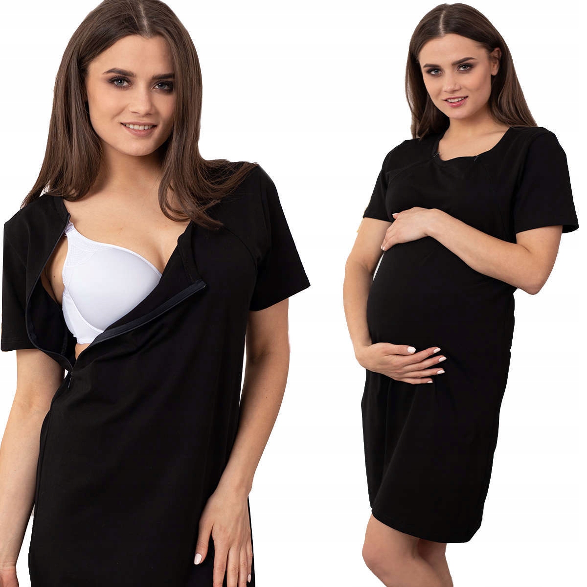 

Koszula Nocna Ciążowa Do Karmienia Na Zamki 4XL