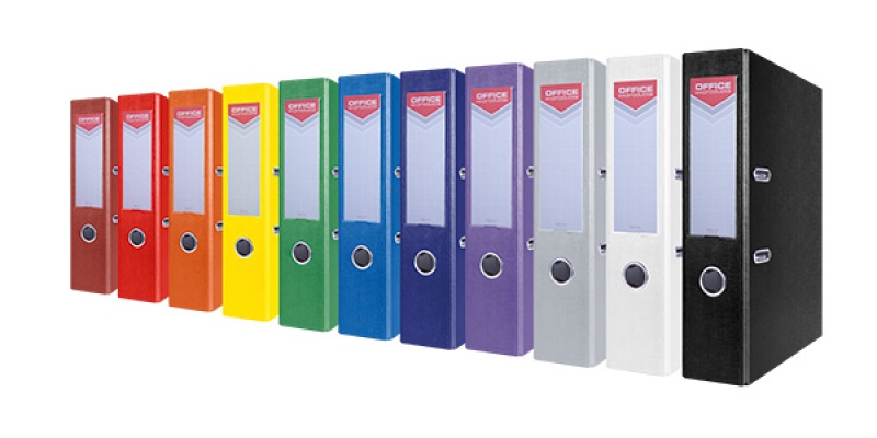 Segregator Officer PP A4/75mm czarny dźwigniowy Format A4+